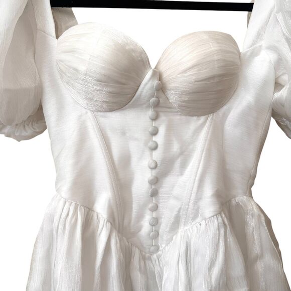 ADEIRLINA Bridal Corset Mini Dress White NWT XS - Picture 4 of 5
